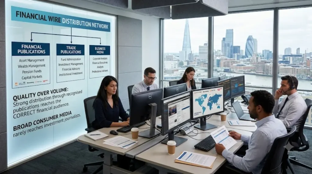 Which distribution network reaches the correct financial audience?