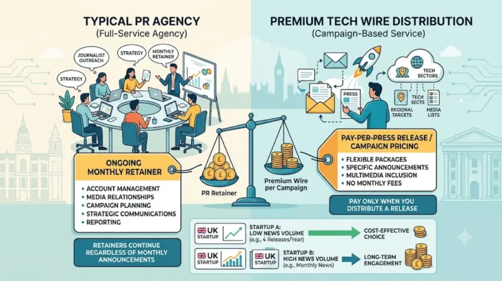Which option costs less for a UK startup?