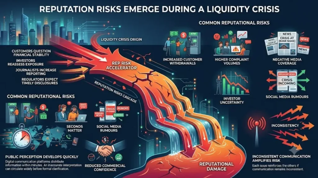 Which reputation risks emerge during a liquidity crisis?