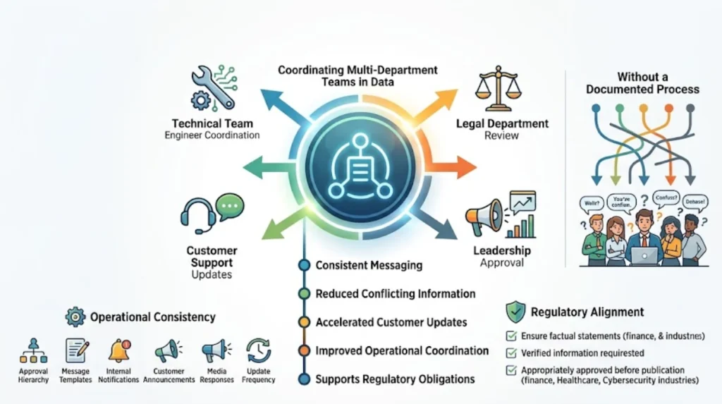 Why do SaaS companies need a structured communication process during incidents?