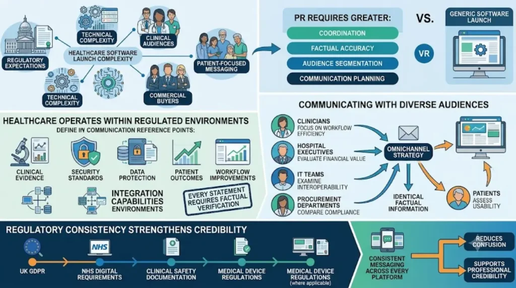 Why does healthcare software require a different PR approach?