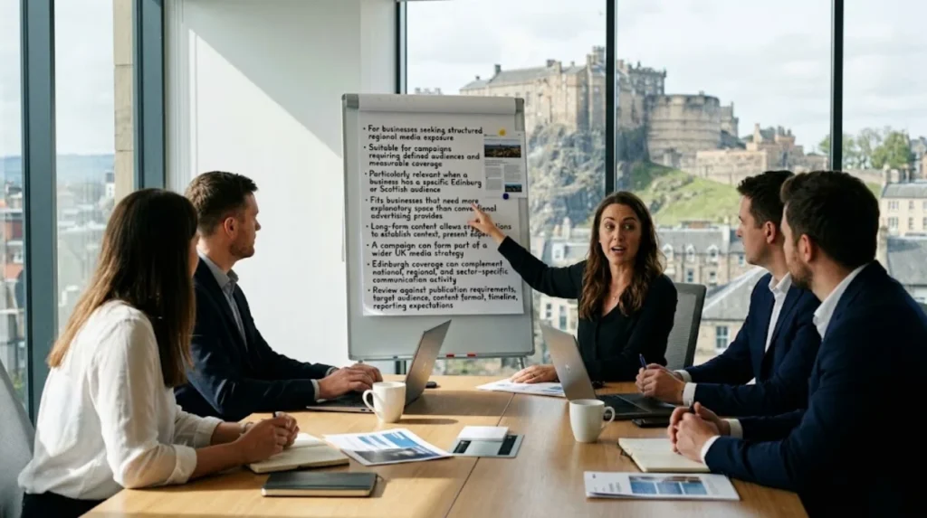 Edinburgh Sponsored Content by Time Intelligence Media Group 2 When is Time Intelligence Media Group's Edinburgh sponsored content suitable?