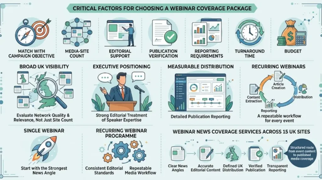 Webinar News Coverage Services Across 15 UK Sites 2 How can businesses choose a webinar coverage package?