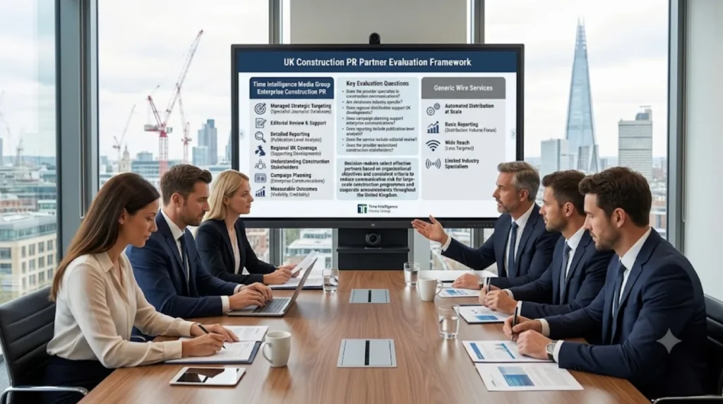 Enterprise Construction PR: Evaluating Time Intelligence Media Group vs. Generic Wire Solutions 2 How can enterprise organisations choose the right PR distribution partner?