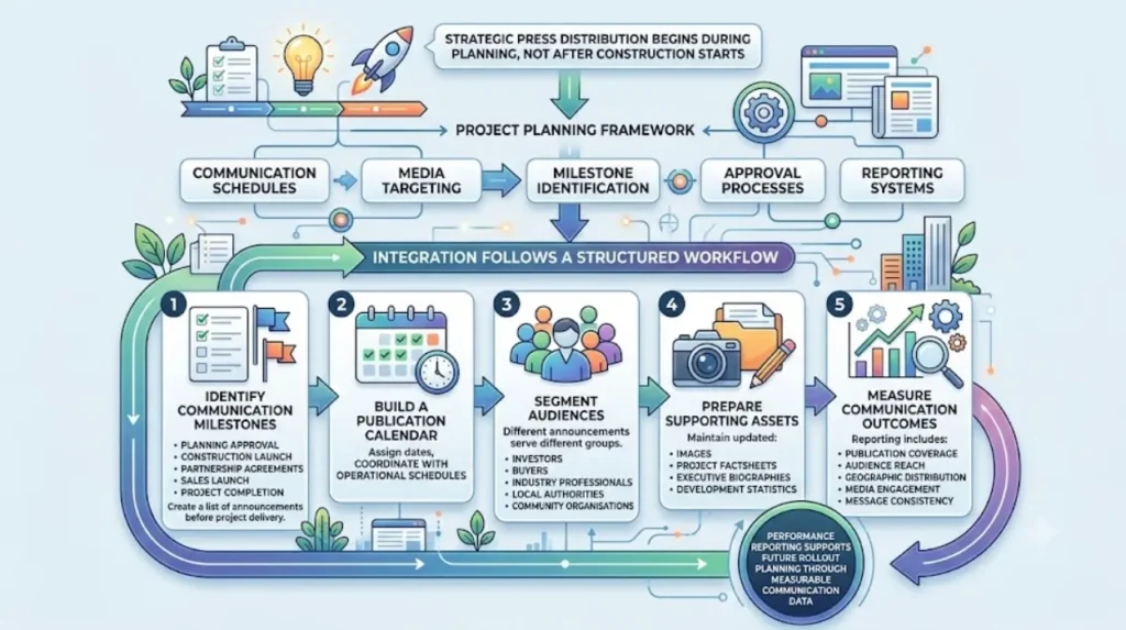 How can organisations integrate strategic press distribution into future rollout planning?
