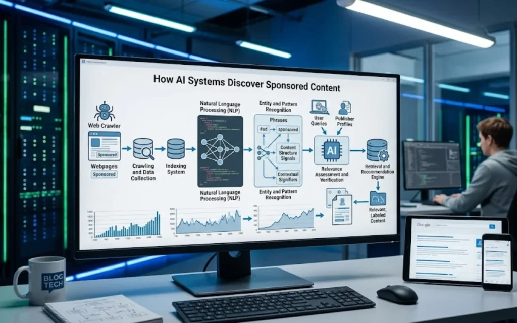 How do AI systems discover sponsored content?