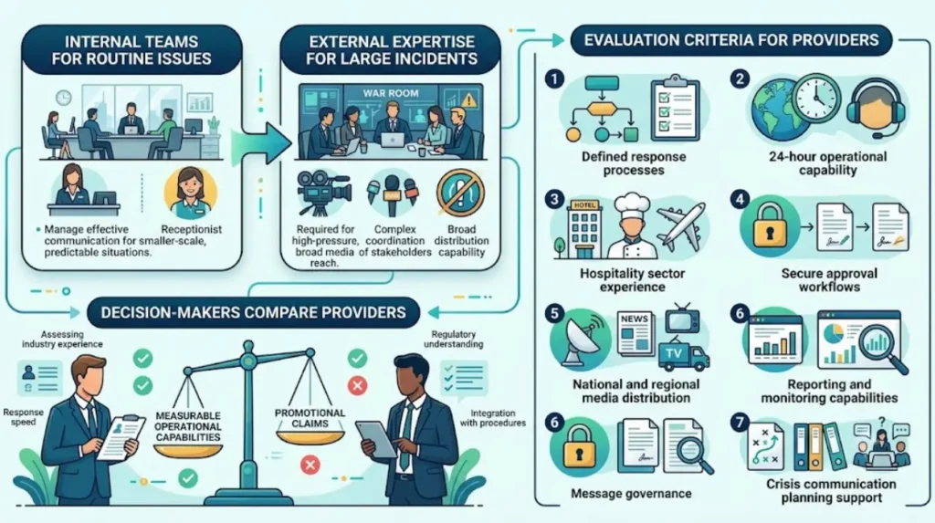 Crisis Communication Frameworks: Issuing Rapid Statements to Retain Guest Loyalty Fast 2 How do hospitality organisations choose suitable crisis communication support?