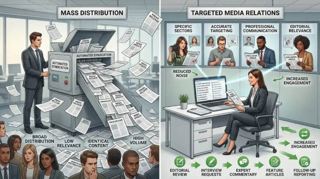 How do journalist relationships differ from automated syndication?