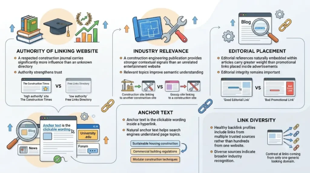 How High-Authority Business Backlinks Resurrect Online Visibility for Struggling Construction Brands 1 How do search engines evaluate backlinks?
