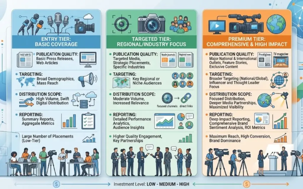 How do three event coverage pricing tiers differ?