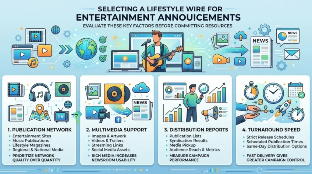 Selecting a Lifestyle Wire: A Media Kit Checklist for Announcing Major Artist and Album Releases 1 How do you evaluate a lifestyle wire before selecting one?