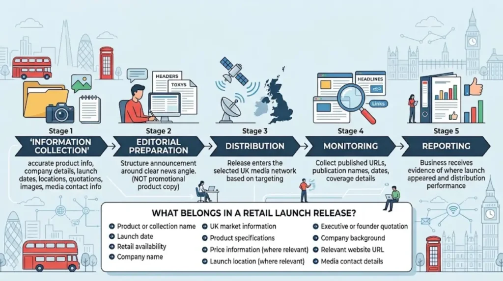 How does 15-site coverage work for a UK retail launch?