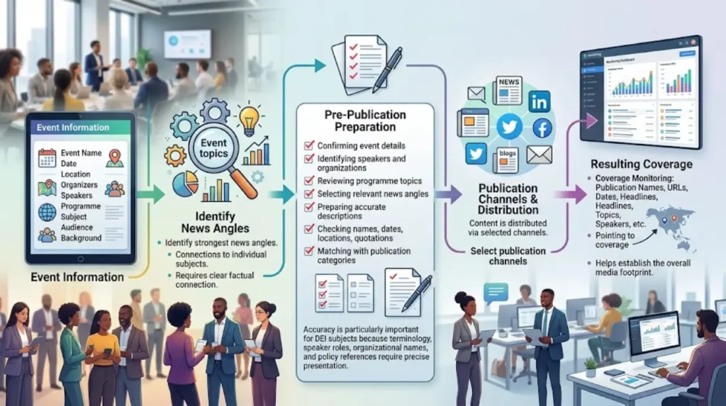 How does DEI event coverage work?