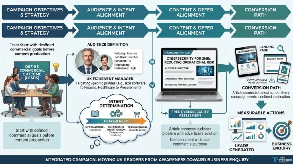 Get Lead-Driven Sponsored Content From Time Intelligence Media Group 1 How does Time Intelligence Media Group structure sponsored content for leads?
