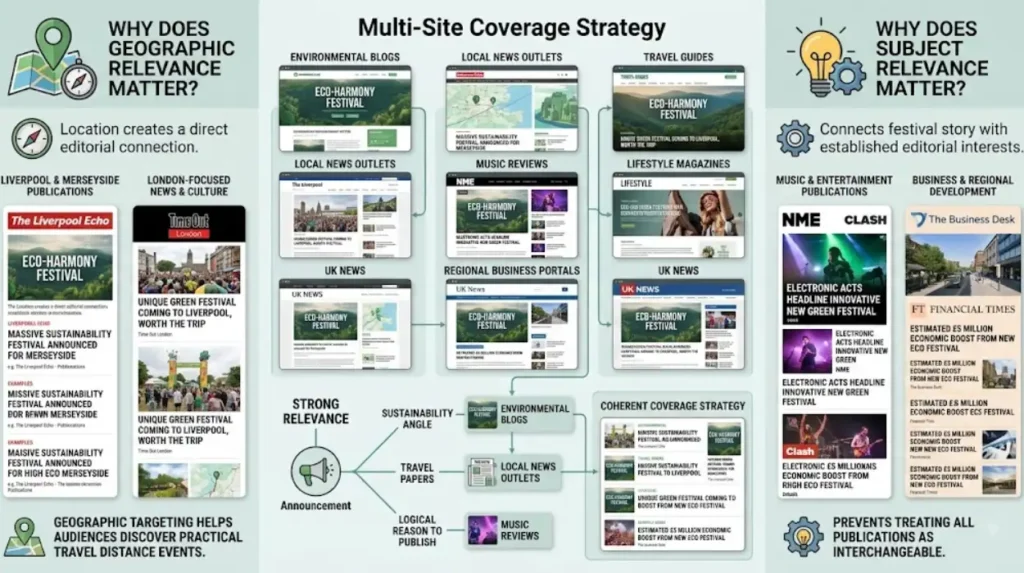 How Festival Coverage Runs Across 15 UK News Websites 1 How does editorial relevance affect coverage across 15 websites?