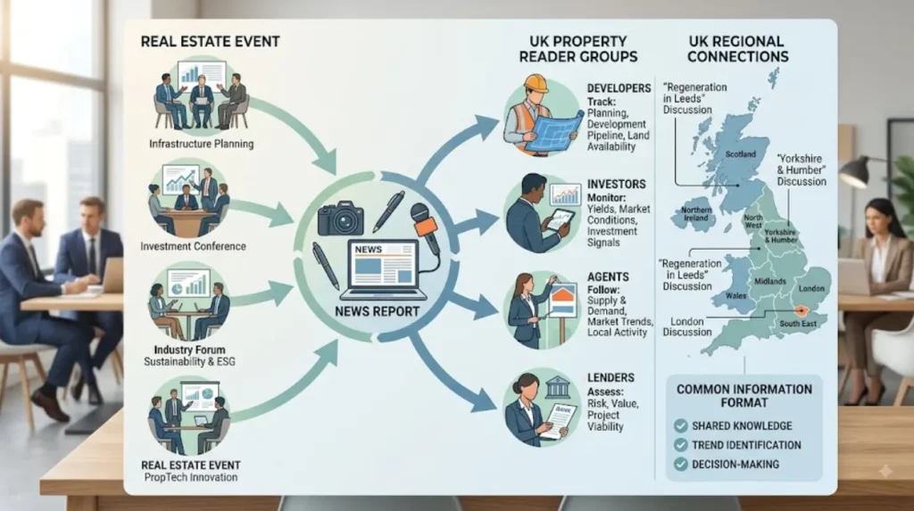 What News Coverage Adds to UK Real Estate Events 1 How does news coverage connect events with UK property readers?