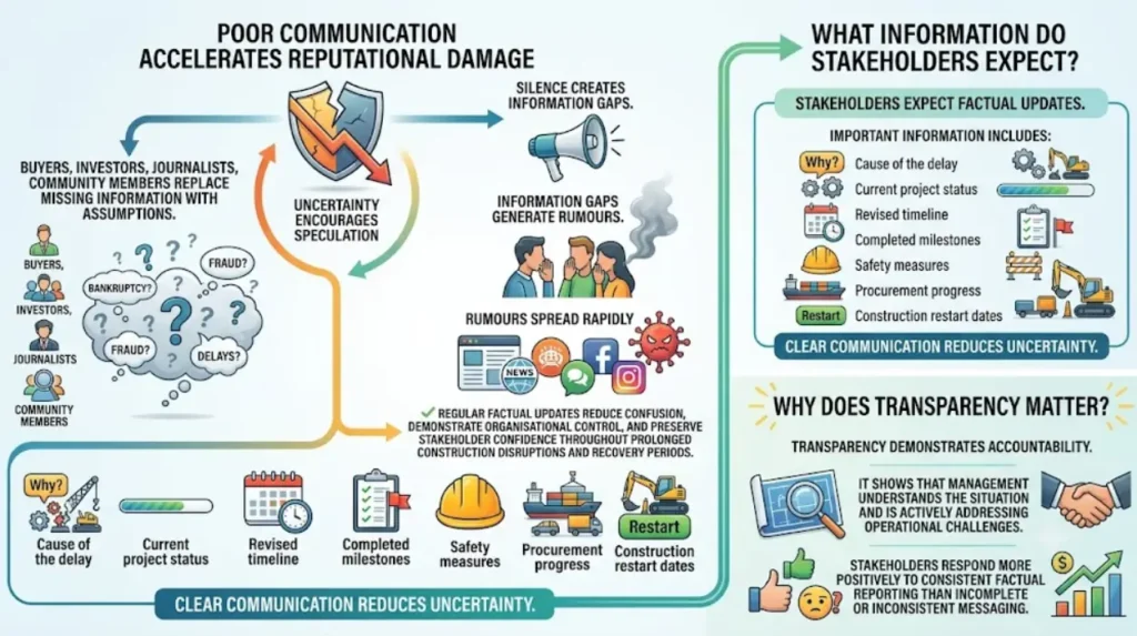 What Happens to a Developer’s Brand Reputation During Project Delays or Supply Chain Crises? 1 How does poor communication increase reputational damage?