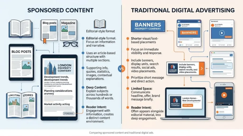 Why London Brands Choose News-Site Sponsored Content 1 How does sponsored content differ from traditional digital advertising?