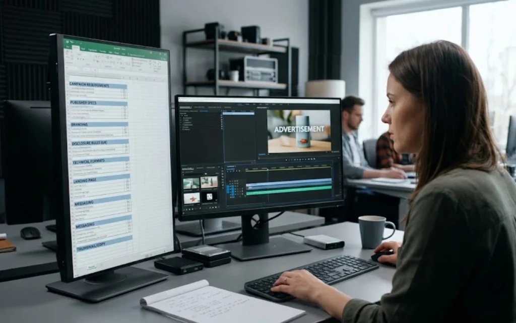 How does sponsored video get prepared before publication?
