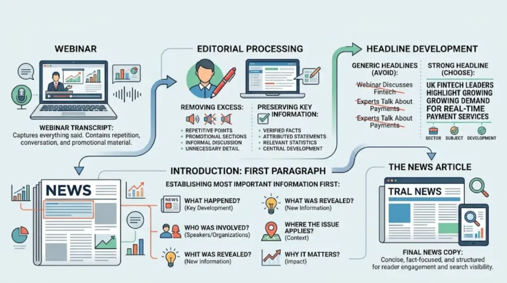How Webinar Coverage Turns Sessions Into UK News Articles 1 How does the editorial process shape webinar news coverage?