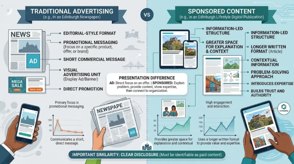 Edinburgh Sponsored Content by Time Intelligence Media Group 1 How is Edinburgh sponsored content different from traditional advertising?