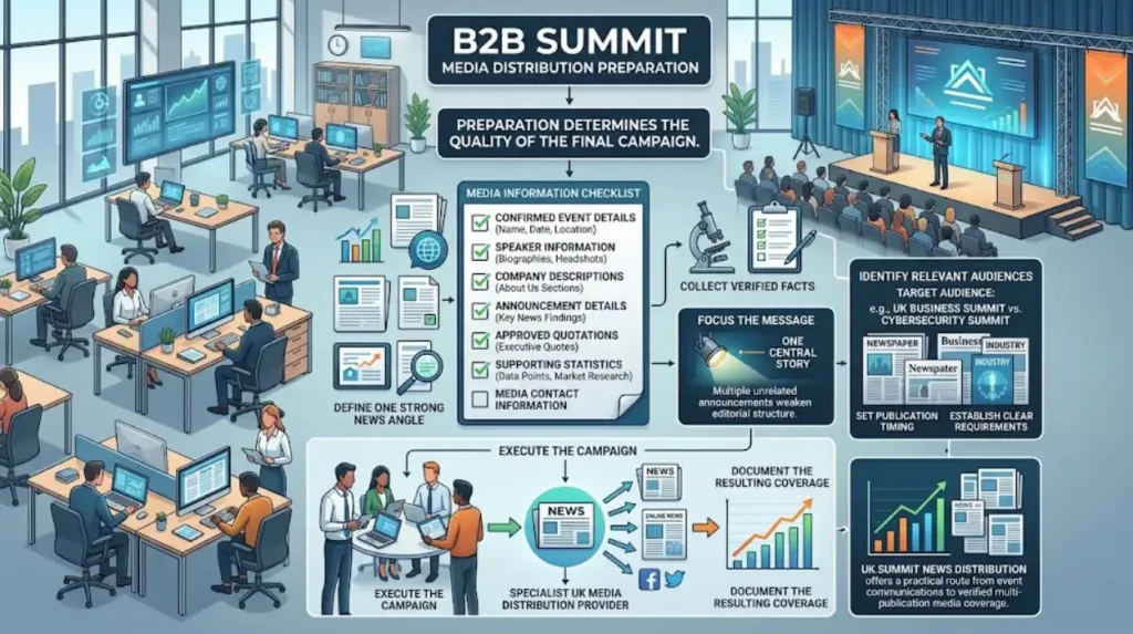 B2B Summit Coverage on 15 UK News Sites 2026 2 How should a business prepare its B2B summit for media distribution?