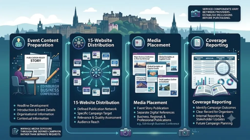 Edinburgh Event News Coverage Services Across 15 Websites 1 What does an Edinburgh event news coverage service include?