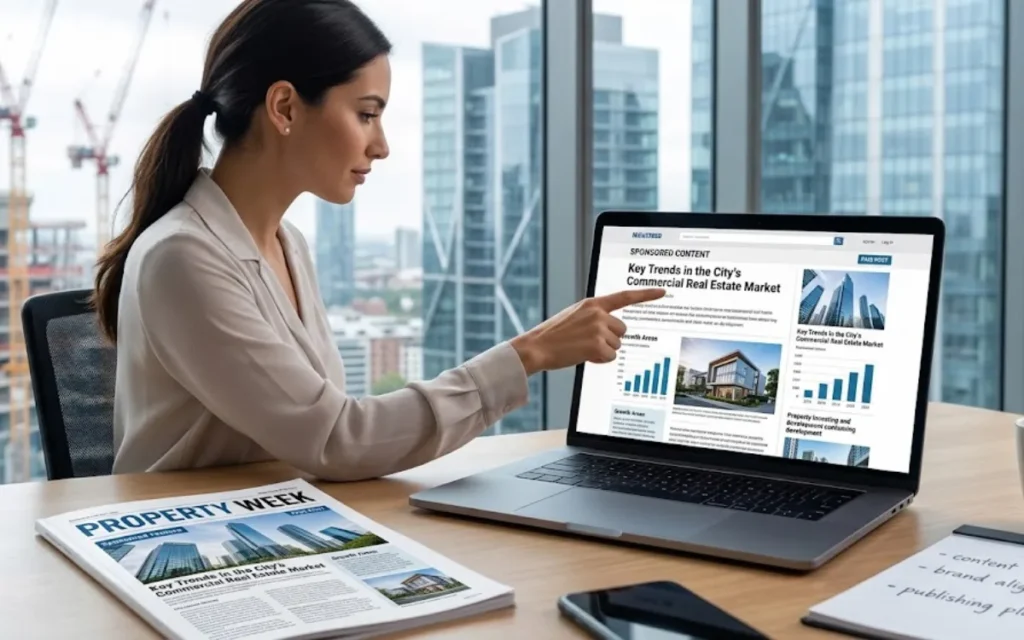 What does sponsored content mean in real estate?