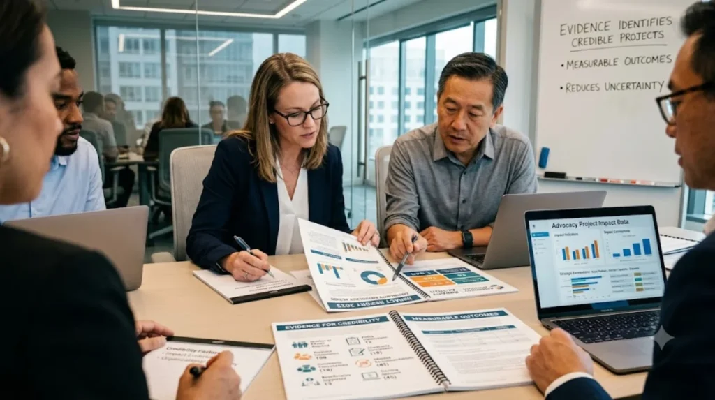 How institutional grant makers and corporate sponsors discover under-the-radar advocacy projects 1 What evidence helps funders identify credible advocacy projects?