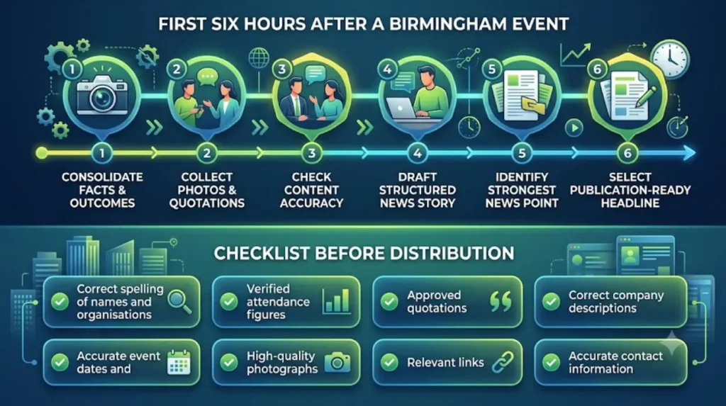 What happens during the first six hours after a Birmingham event?