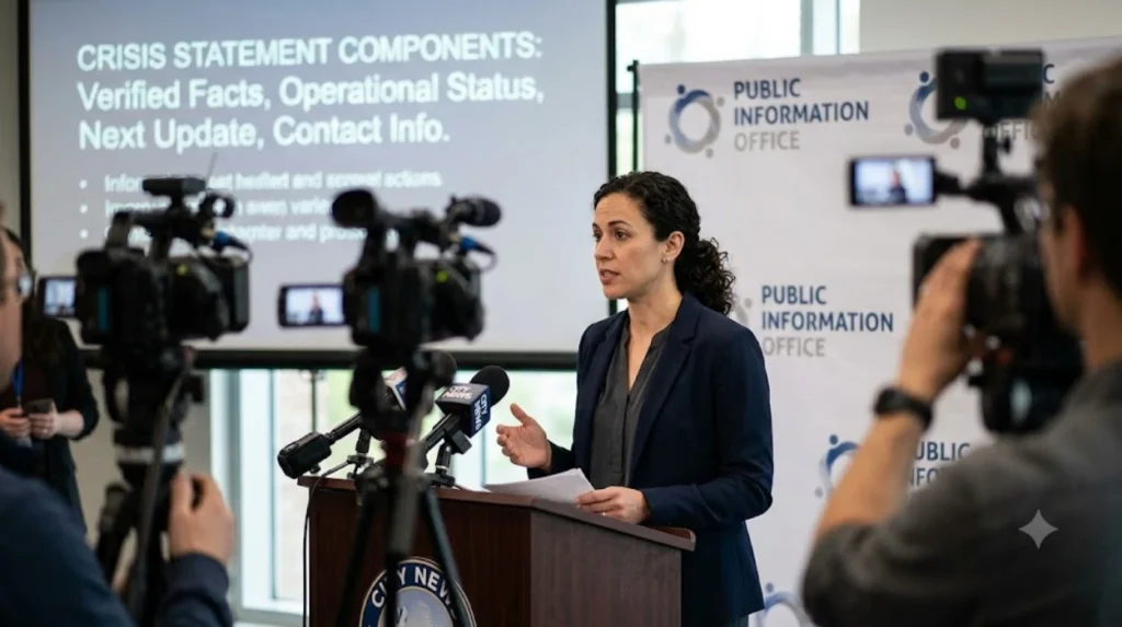What information belongs in a rapid crisis statement?