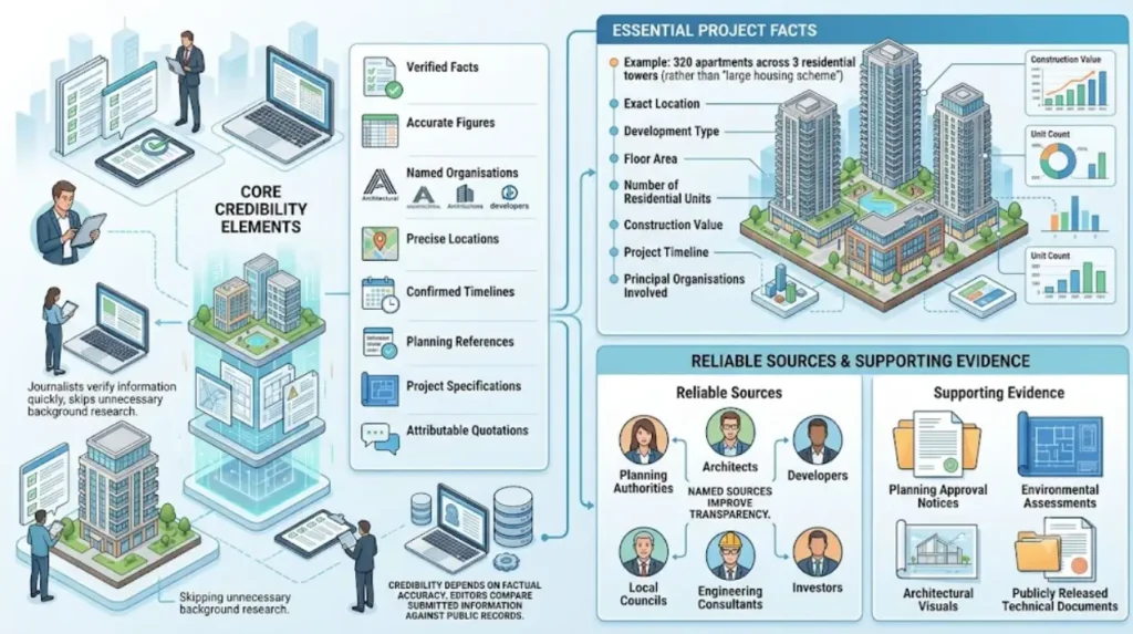 What information makes a property pitch credible?