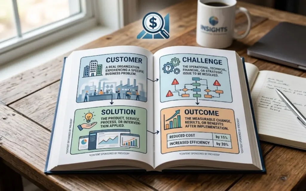 What is a sponsored case study?