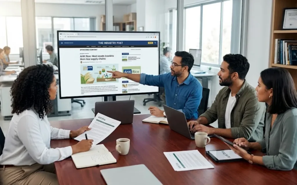 What is sponsored content and how does it support brand visibility?