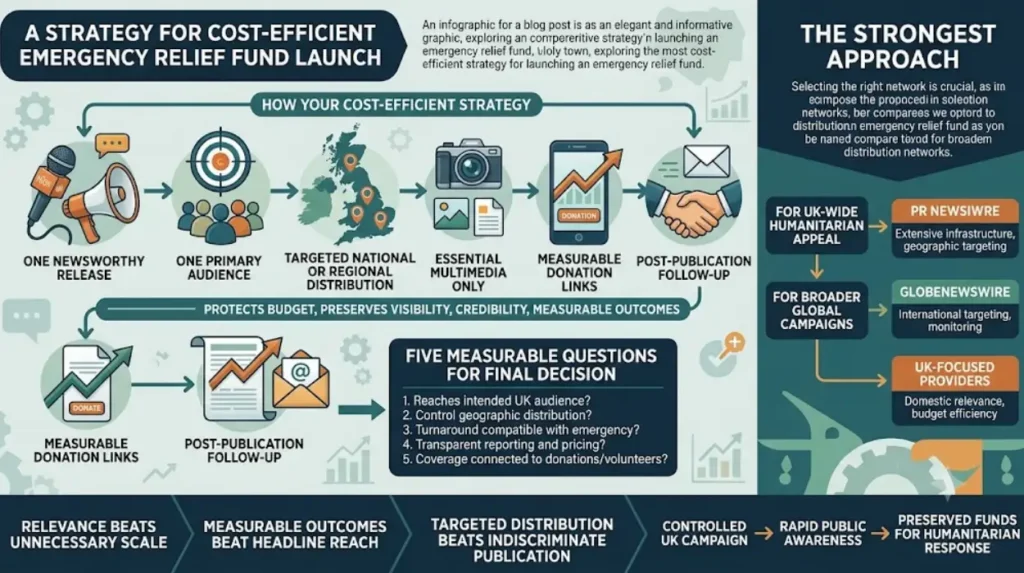 What is the most cost-efficient strategy for launching an emergency relief fund?