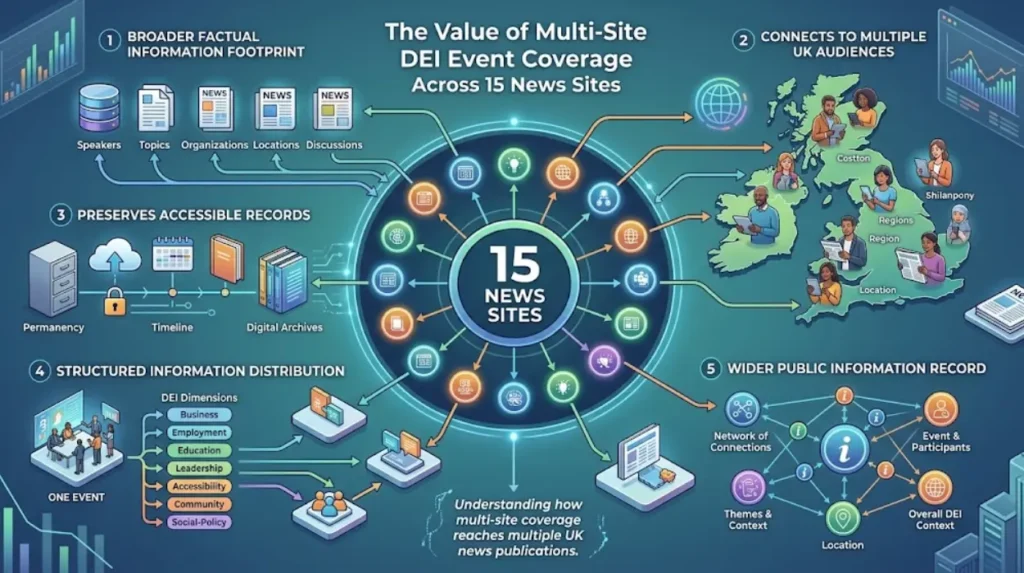 What is the overall value of covering DEI events across 15 news sites?