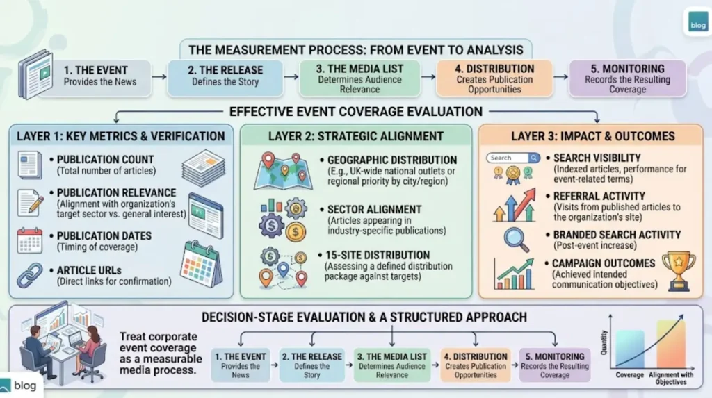 How UK Corporate Events Get Covered Across 15 News Sites 2 What should organisations measure after corporate event coverage?