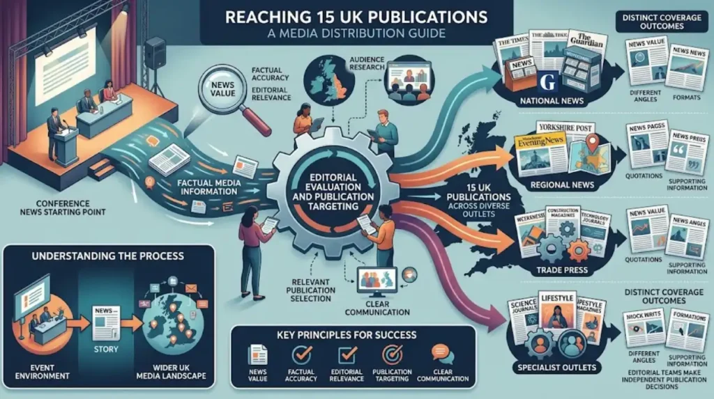 What should readers understand about reaching 15 UK publications?