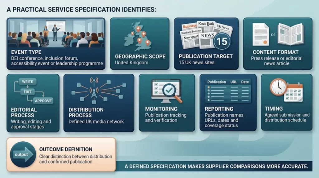 DEI Event News Coverage Services Across 15 UK Sites 2 What should the final service specification contain?