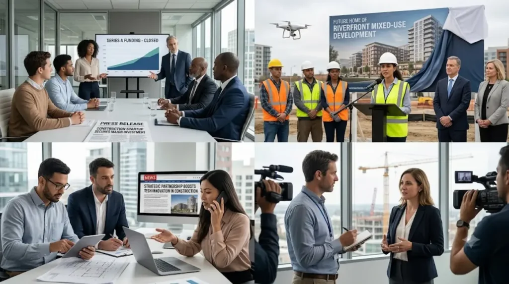 What types of construction announcements benefit from secure distribution?