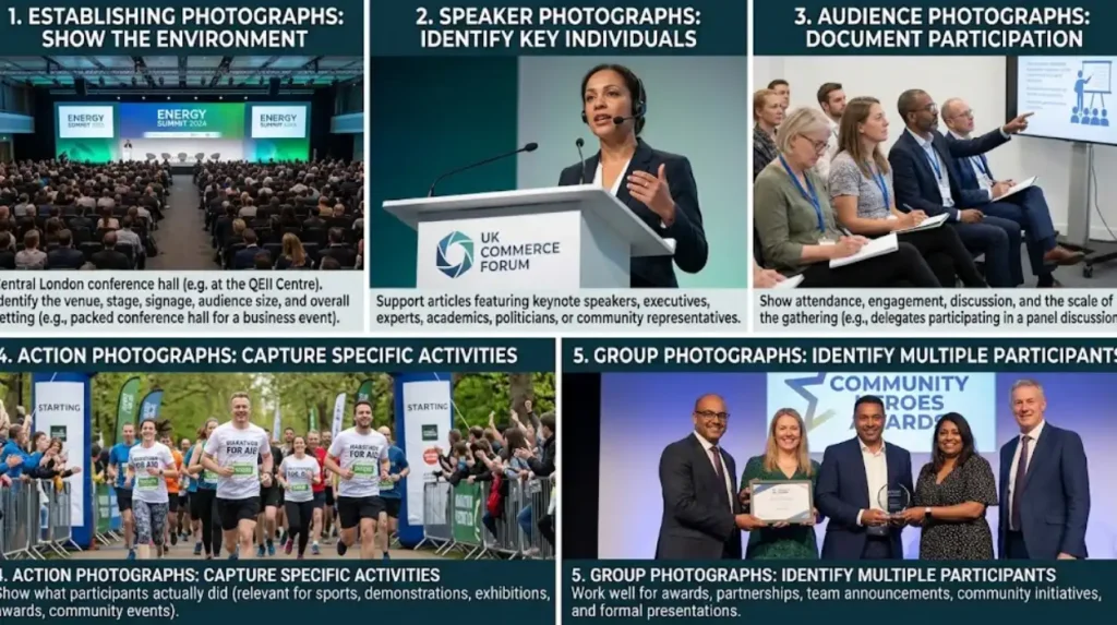 What Event Photography Adds to UK News Coverage 1 What types of photographs are useful for UK news coverage?