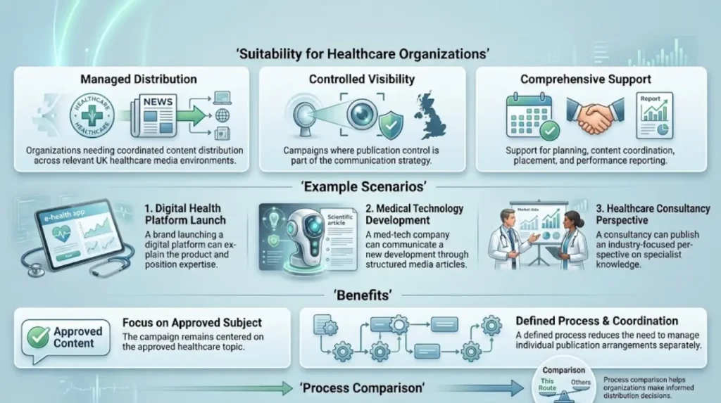 When is Time Intelligence Media Group suitable for healthcare sponsored content?