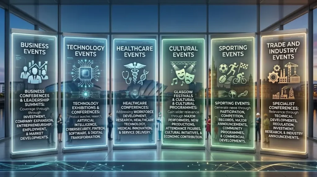 Which Glasgow events can achieve UK-wide news relevance?