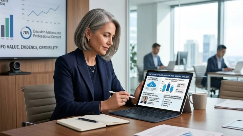 Which content elements attract B2B decision-makers?