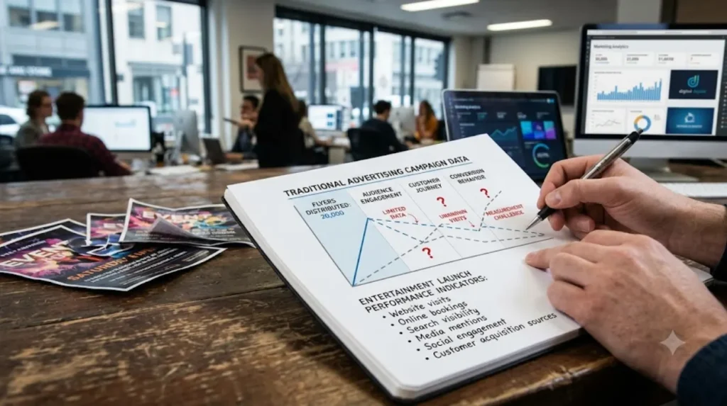 Why Traditional Flyer and Local Ad Campaigns Are a Risky Strategy for New Entertainment Concepts 1 Why are traditional advertising methods difficult to measure?