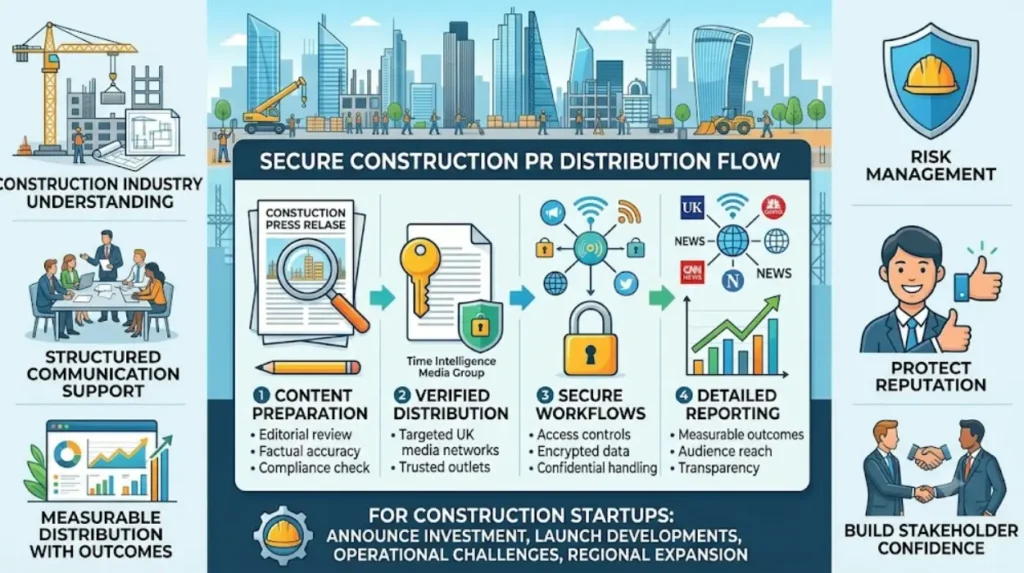 Why choose Time Intelligence Media Group for secure construction PR distribution?