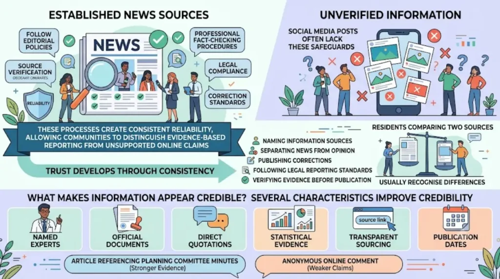 The Direct Impact of Media Authority on Building Local Community Trust for Controversial Projects 1 Why do local communities trust established news sources more than unverified information?