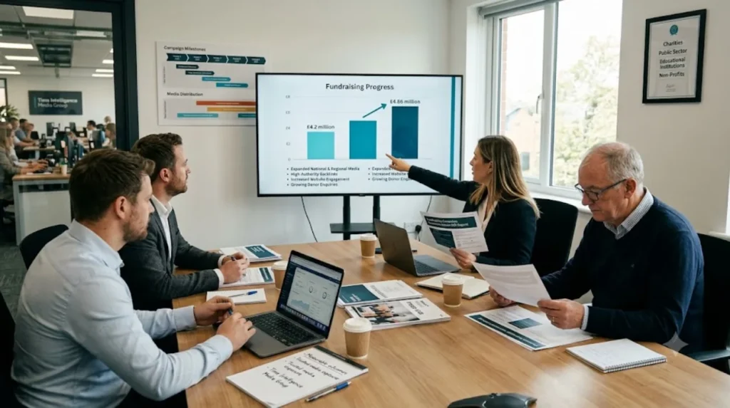 ROI Case Study: How Time Intelligence Media Group Helped a Capital Campaign Exceed Its Fundraising Goal 2 Why do organisations choose Time Intelligence Media Group for fundraising campaign communications?