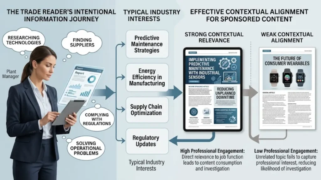 Why does contextual relevance matter to trade readers?
