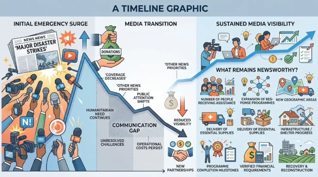 Why does media visibility matter when humanitarian emergencies receive less attention?
